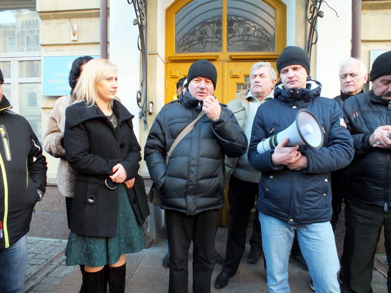 Волиняни у Києві протестують проти призначення Олександра Кватирка керівником лісової галузі області
