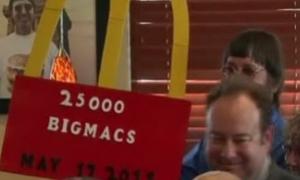 Американець з’їв 25 тисяч бургерів