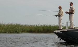 Медведєв і Путін разом порибалили на Волзі 