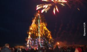 В Боратині засвітили новорічну ялинку