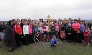 На місці давнього монастиря у селі Мала Осниця поставили охоронний знак