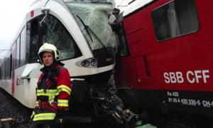 У Швейцарії зіткнулися два пасажирські потяги