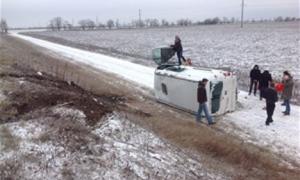 Автобус гурту «С.К.А.Й.» кілька разів перекинувся на слизькій дорозі