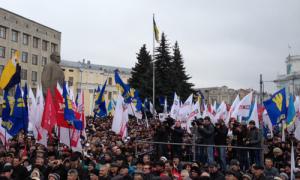 Акція «Вставай, Україно!» в Житомирі пройшла спокійно і зібрала до 10 тисяч людей