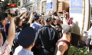 Міліція затримала й допитала вісьмох «свободівців», які влаштували мітинг під Могилянкою