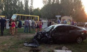 Після зіткнення легковика і маршрутки у Херсоні десятеро людей потрапили в лікарню