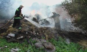 На Черкащині пожежа знищила 350 скирт сіна та соломи
