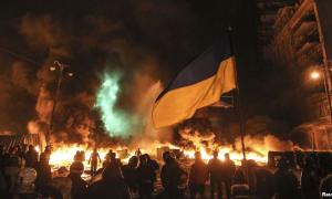 На Грушевського знову запалала вогненна стіна
