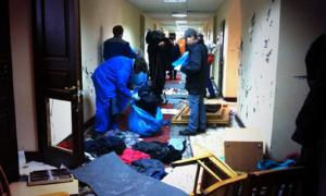 Протестувальники залишили після себе у будівлі КМДА гори сміття