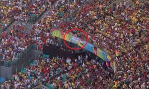 На матчі чемпіонату світу в Бразилії вболівальники вивісили банер «Крим — це Україна»