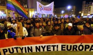 Кілька тисяч угорців мітингували проти візиту Путіна