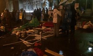 Вночі під будівлею Нацбанку побилися силовики з активістами «фінансового майдану»