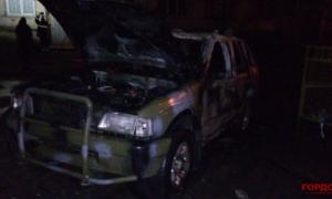 У Харкові вночі вибухнув камуфльований автомобіль