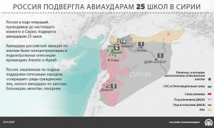 За 4 місяці російська авіація знищила 25 шкіл у сирії