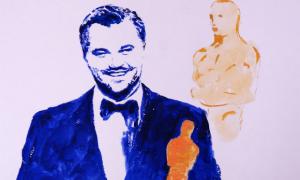 Петербурзька художниця грудьми намалювала Ді Капріо з «Оскаром»
