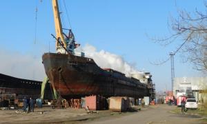 У Херсонській області горів вантажний корабель