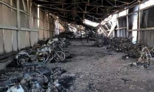 На Вінничині згорів склад мотовелотехніки