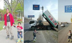У Китаї батько і його 4-річний син проїхали на роликах 540 км за 14 днів
