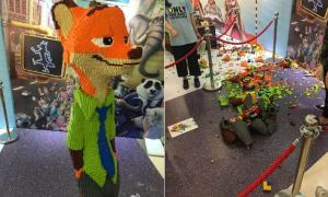 Дитина один ударом зруйнувала скульптуру з LEGO вартістю $ 15 000 (фото)