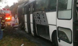 На Вінничині горів рейсовий автобус