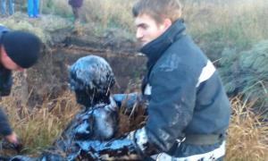 У Харківській області чоловік впав у яму з рідкою смолою