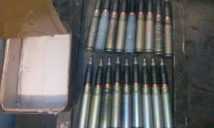 В зоні АТО виявлено три схованки з боєприпасами та міну російського виробництва