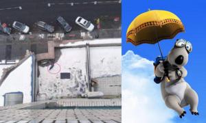 У Китаї дитина стрибнула з 10-го поверху з парасолькою, копіюючи сцену з мультфільму