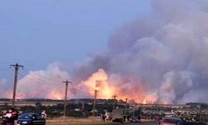 На Сумщині горить склад отрутохімікатів