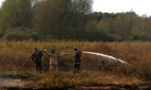 На Полтавщині продовжується гасіння торф’яної пожежі