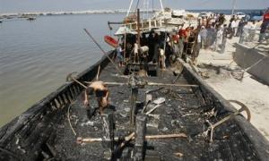Ізраїльський корабель ВМС спалив рибальський човен