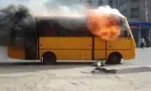 На Волині згорів автобус