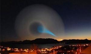 У небі над Норвегією з'явилася спіраль, що світиться