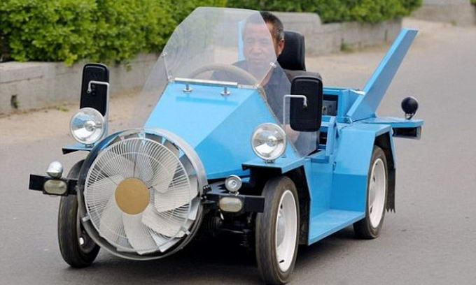 Китаєць винайшов автомобіль, який працює від вітру