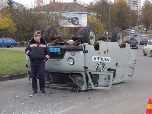 У Луцьку сталося ДТП за участю міліцейського автомобіля